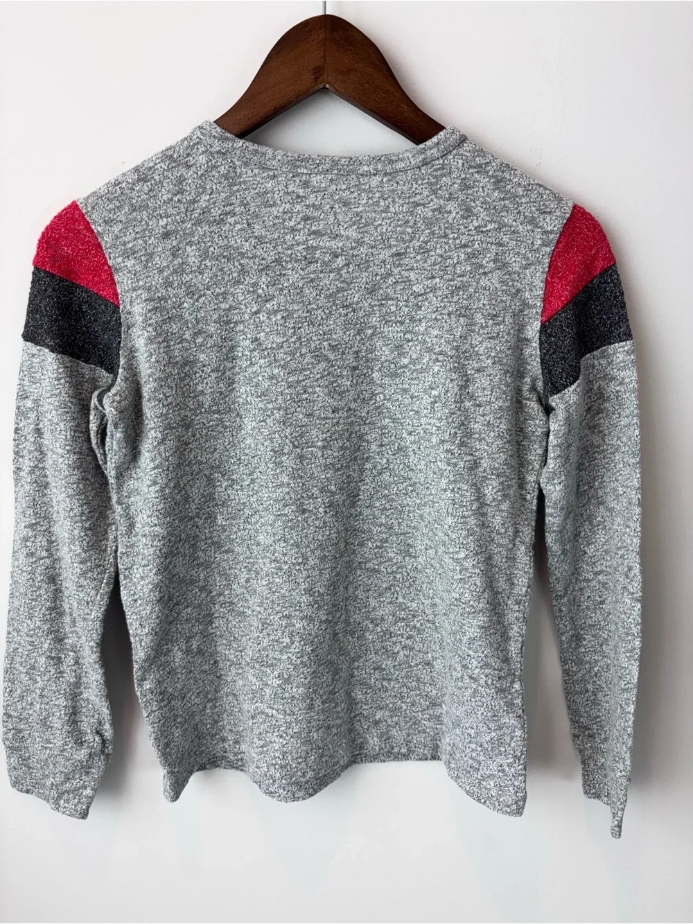 OshKosh B'gosh Boys 14/14A Gray Colorblock Long Sleeve Pocket Red Black